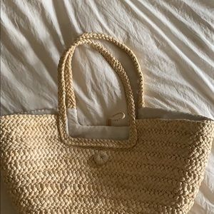 Very large straw tote bag